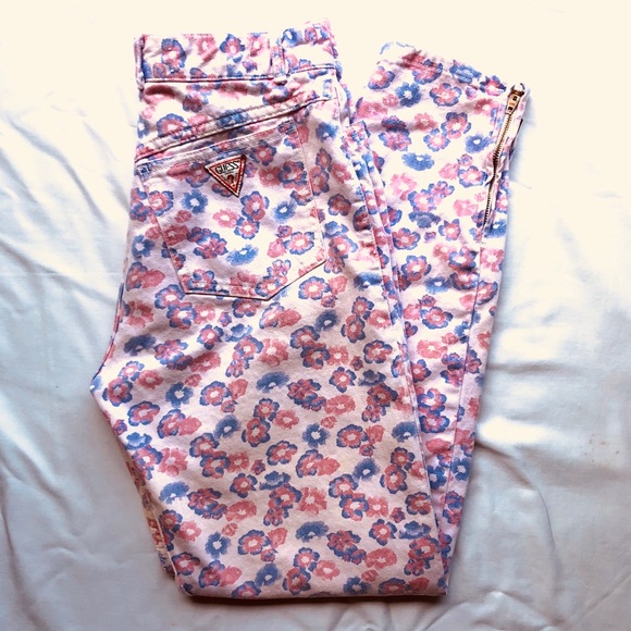 guess floral jeans